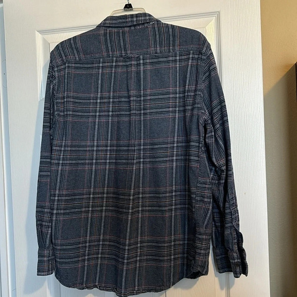 Eddie Bauer men’s blue plaid long sleeve flannel shirt size large - Picture 5 of 8